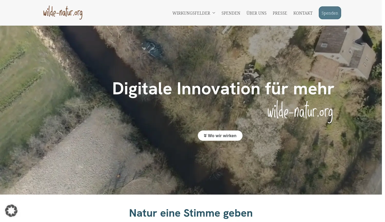 Website-Screenshot von Die Wilde