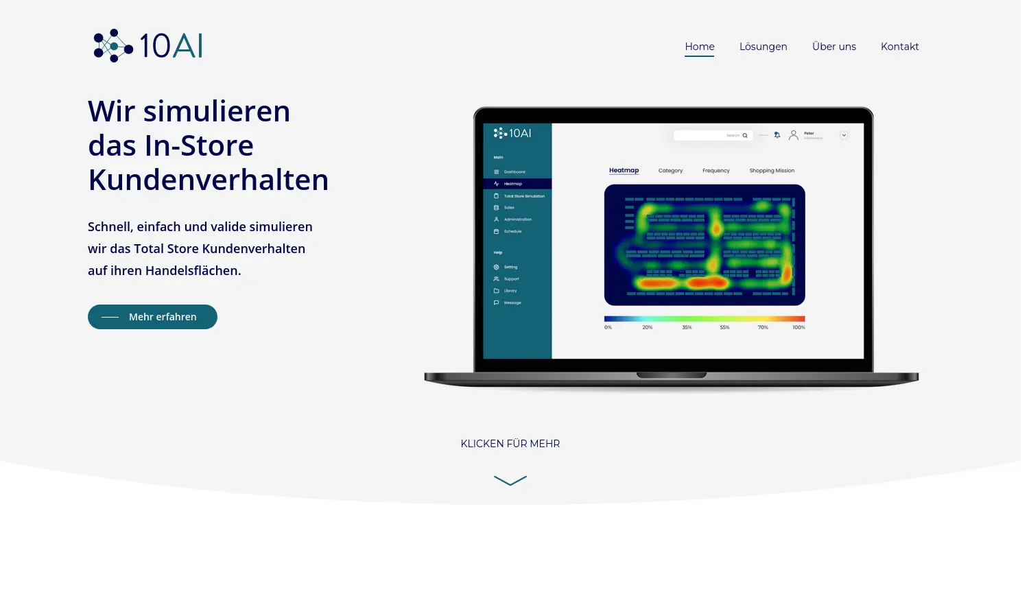 Website-Screenshot von 10AI