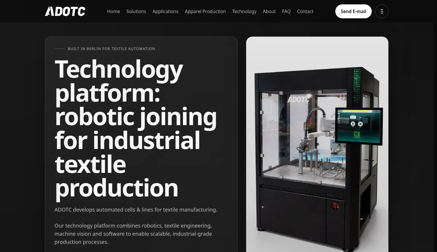Website-Screenshot von ADOTC