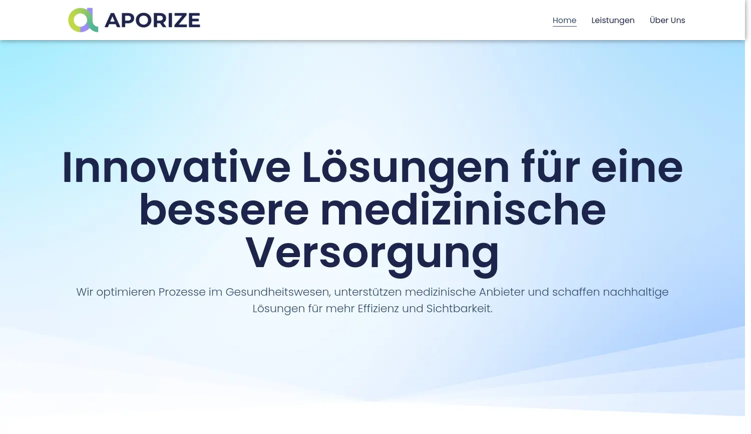 Website-Screenshot von Aporize