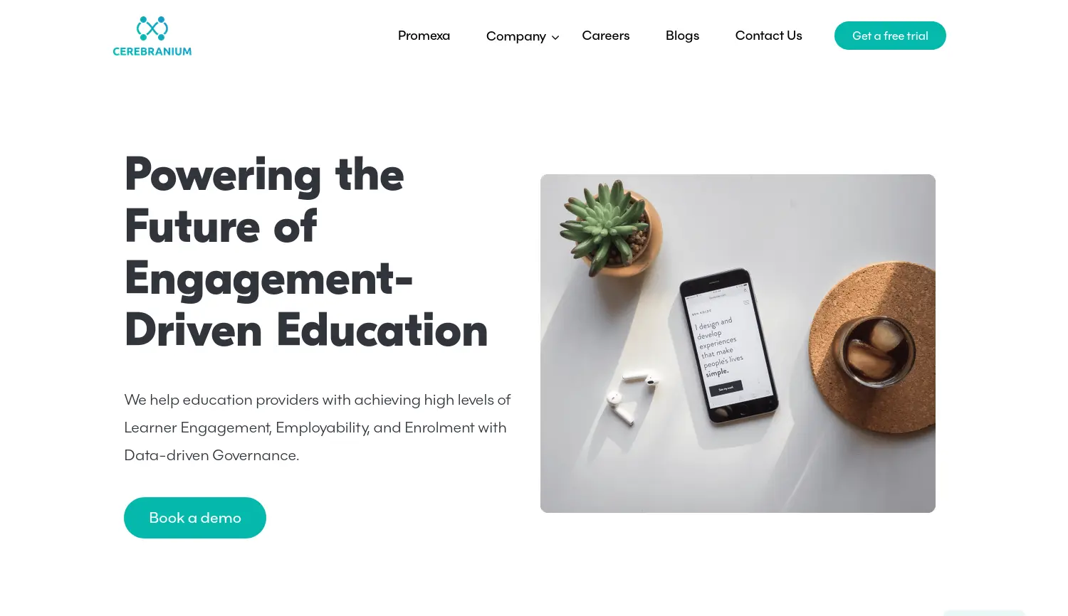 Website-Screenshot von Cerebranium