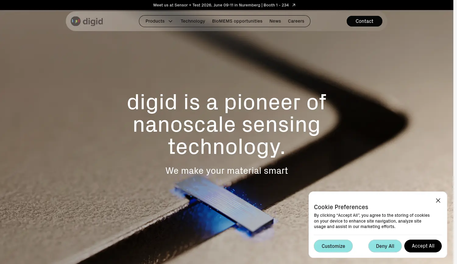 Website-Screenshot von digid