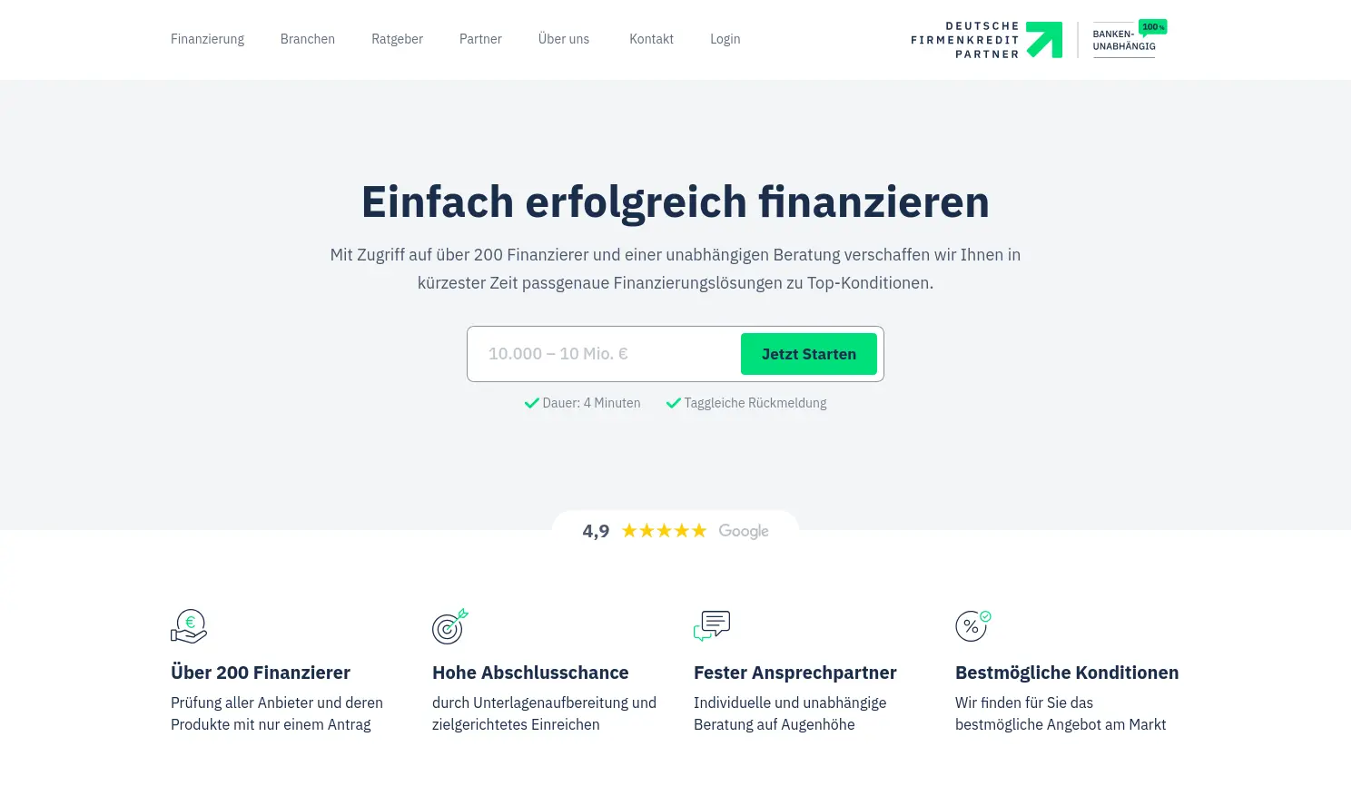 Website-Screenshot von DFKP