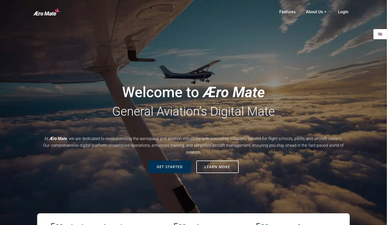 Website-Screenshot von Æro Mate