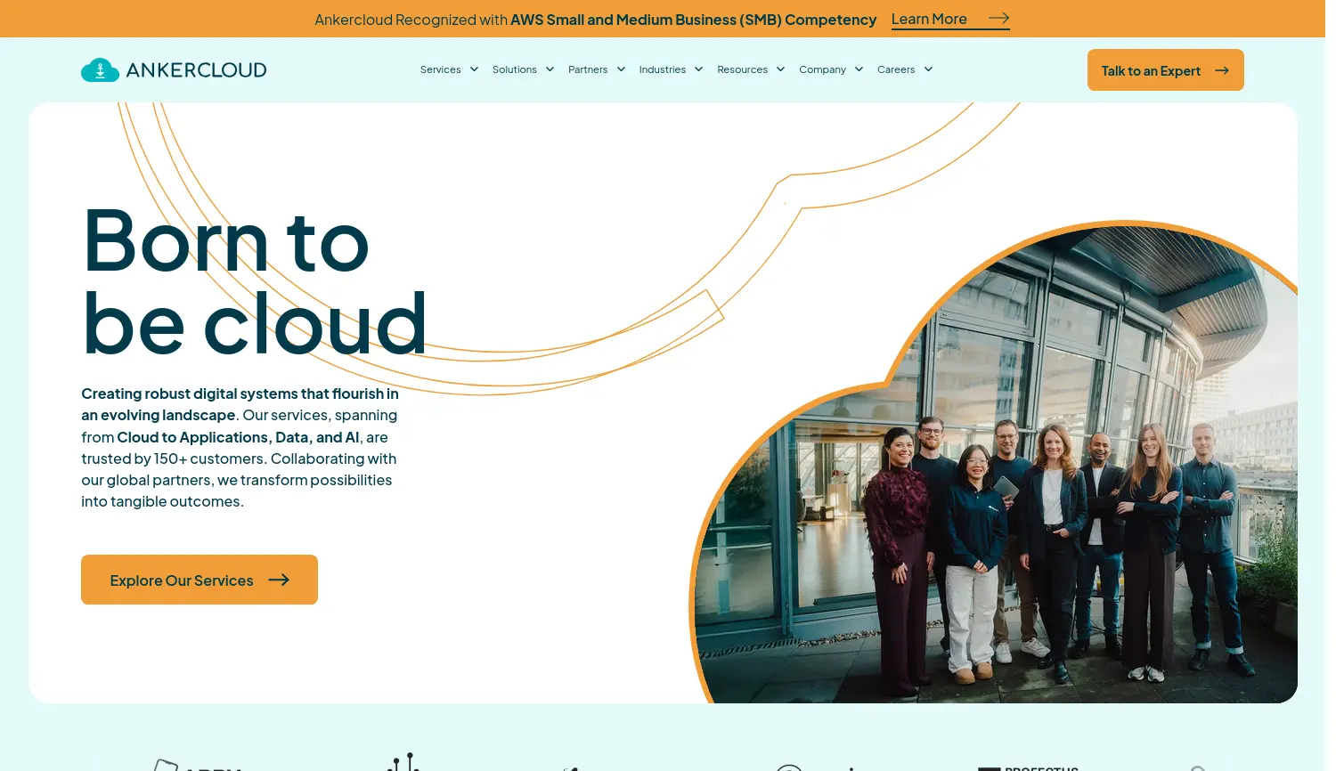 Website-Screenshot von Ankercloud