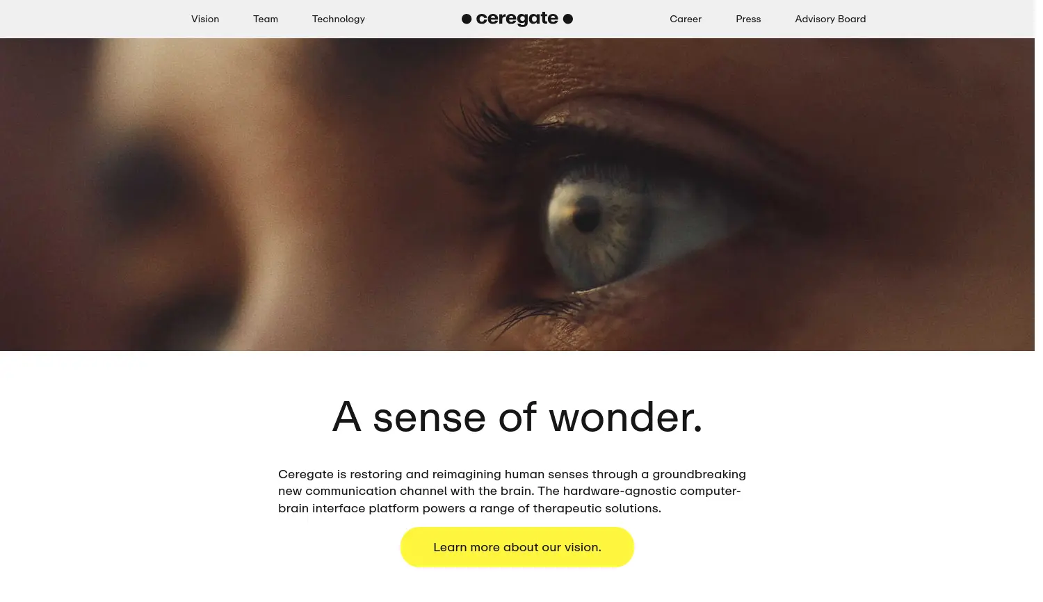 Website-Screenshot von ceregate