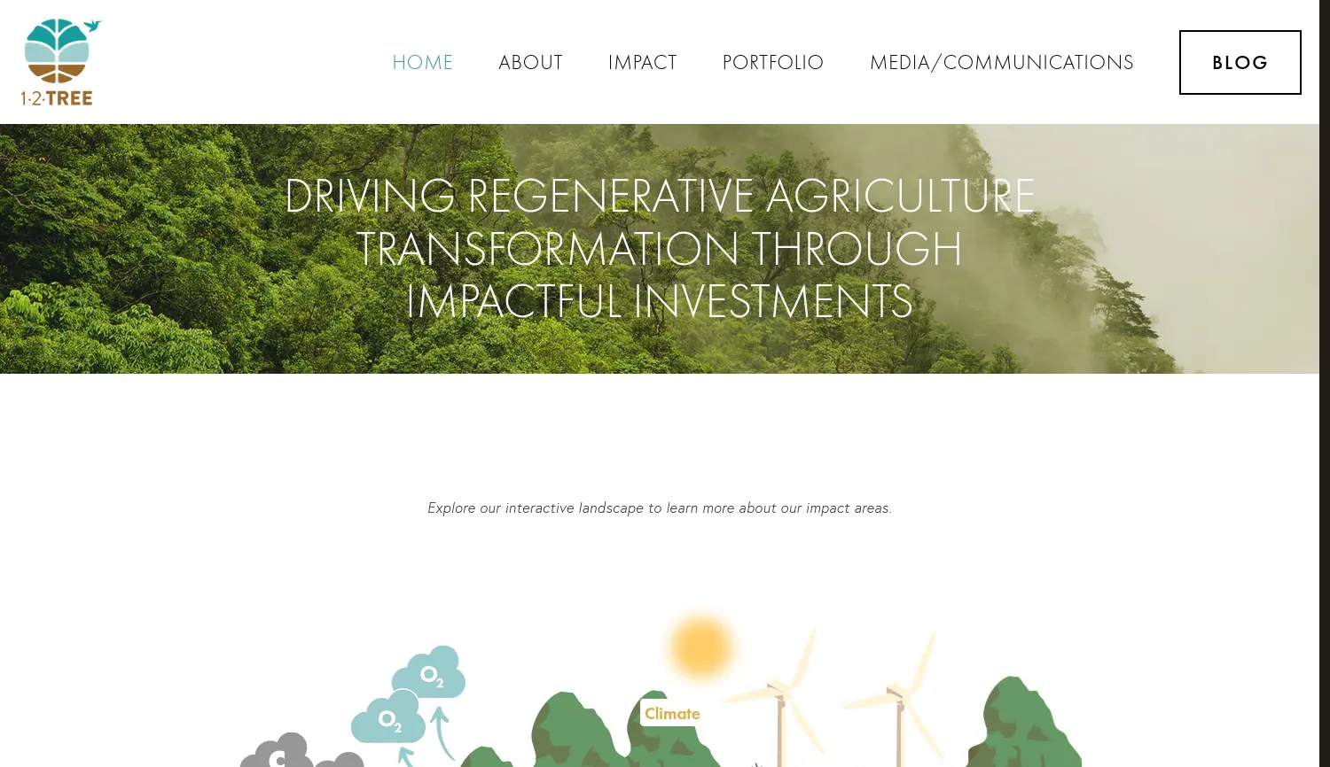 Website-Screenshot von 12Tree