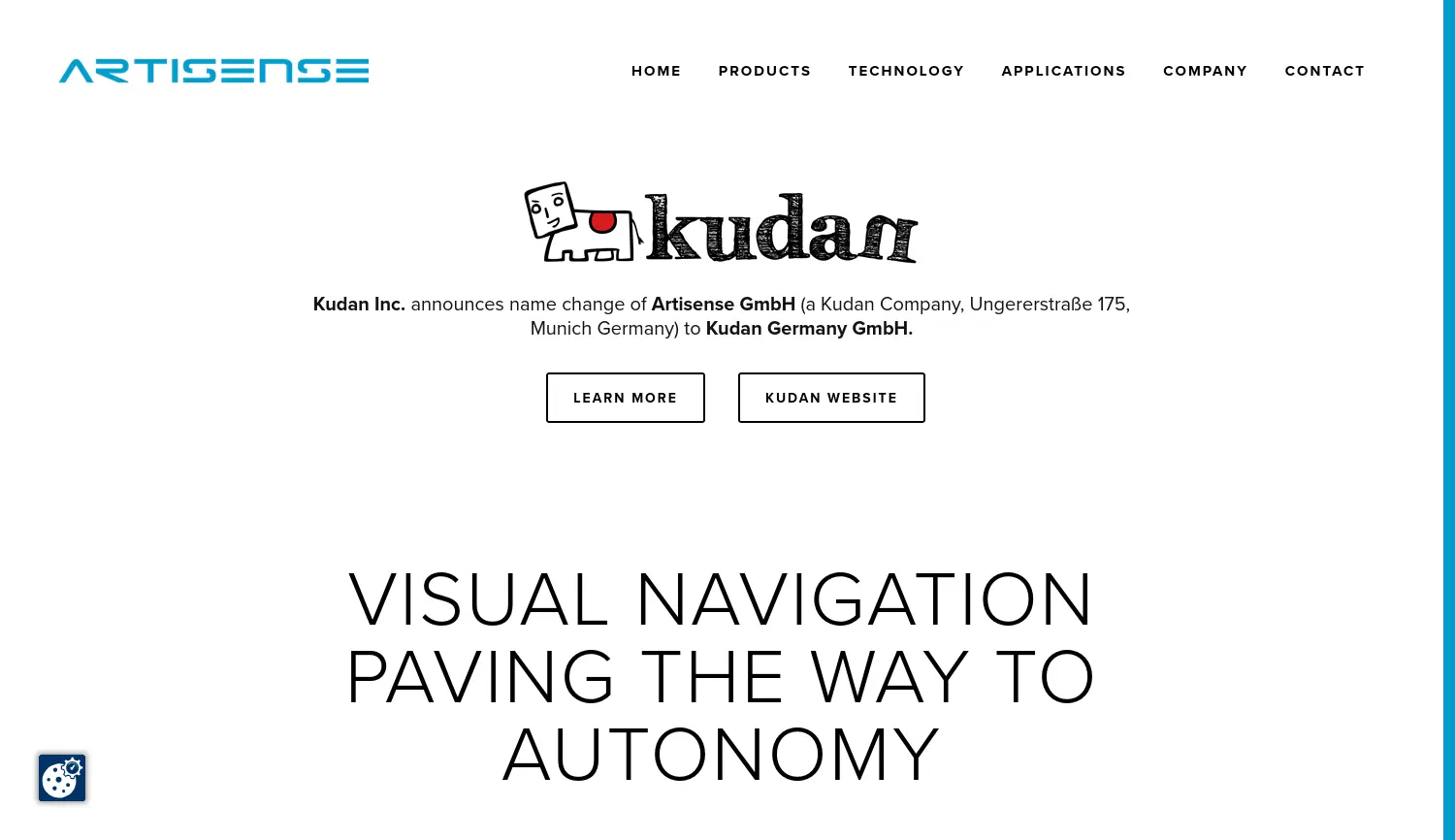 Website-Screenshot von Artisense