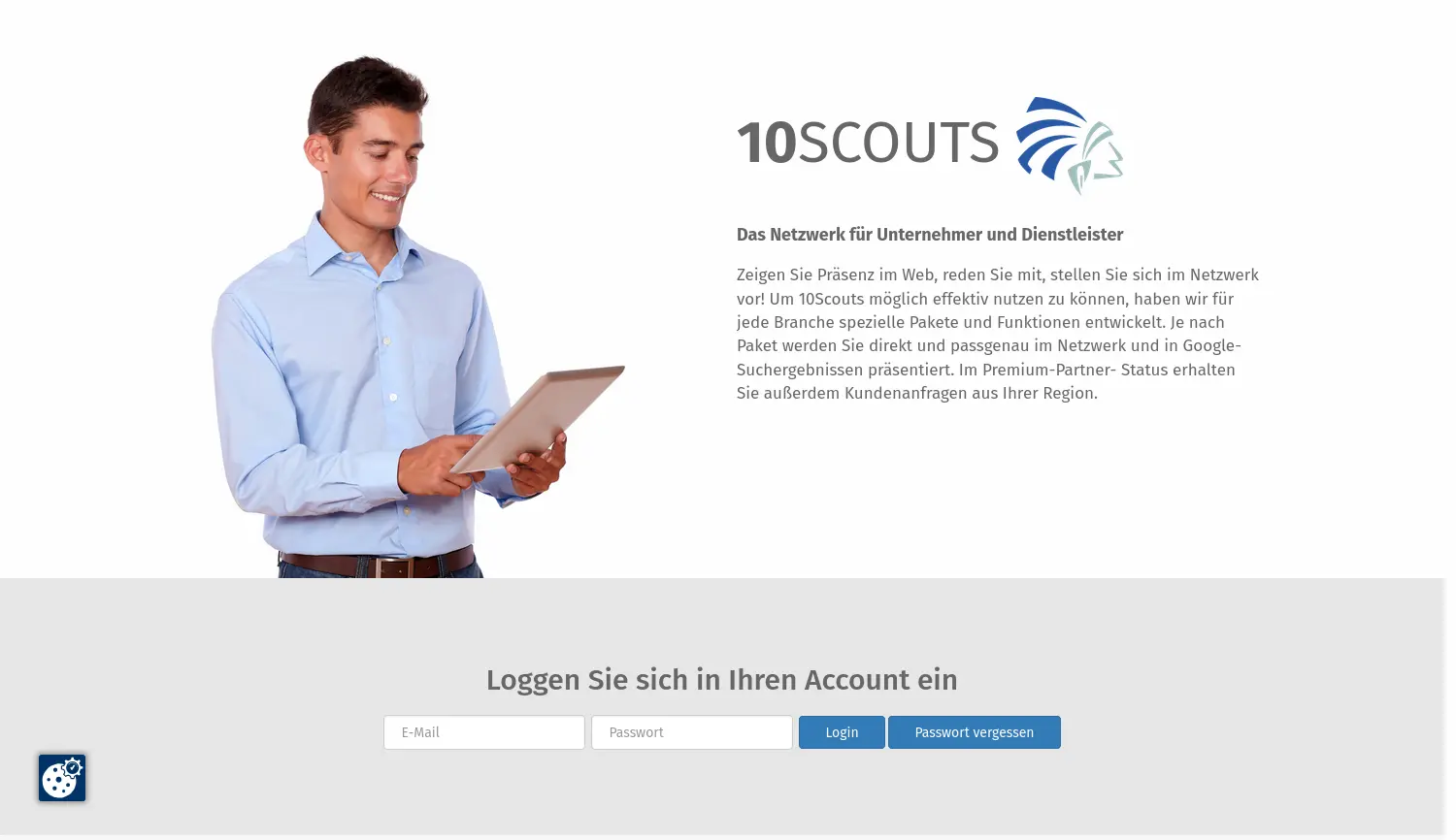 Website-Screenshot von 10Scouts