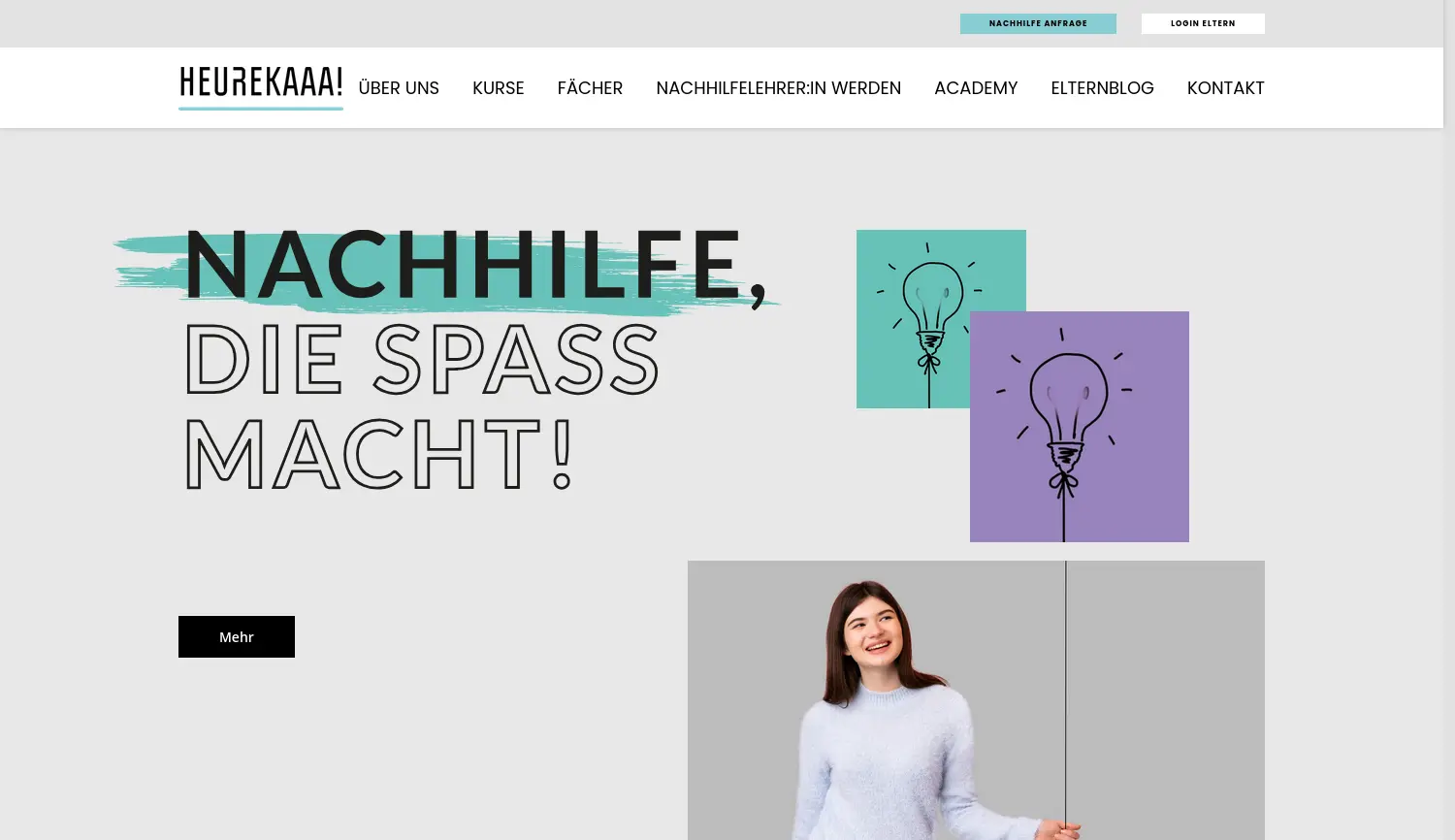 Website-Screenshot von Heurekaaa!