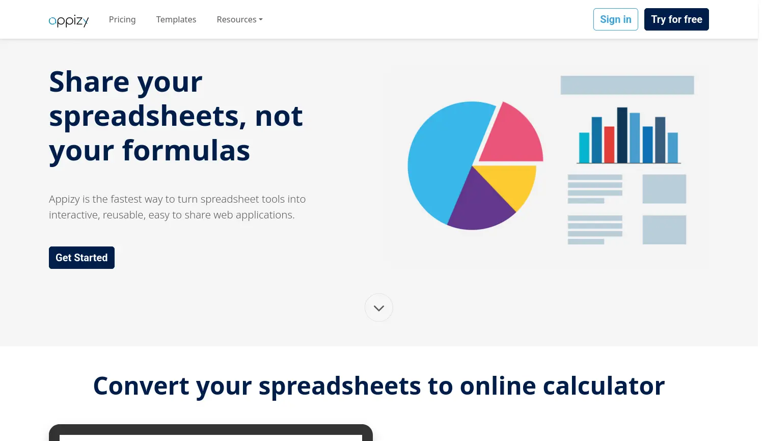 Website-Screenshot von Appizy