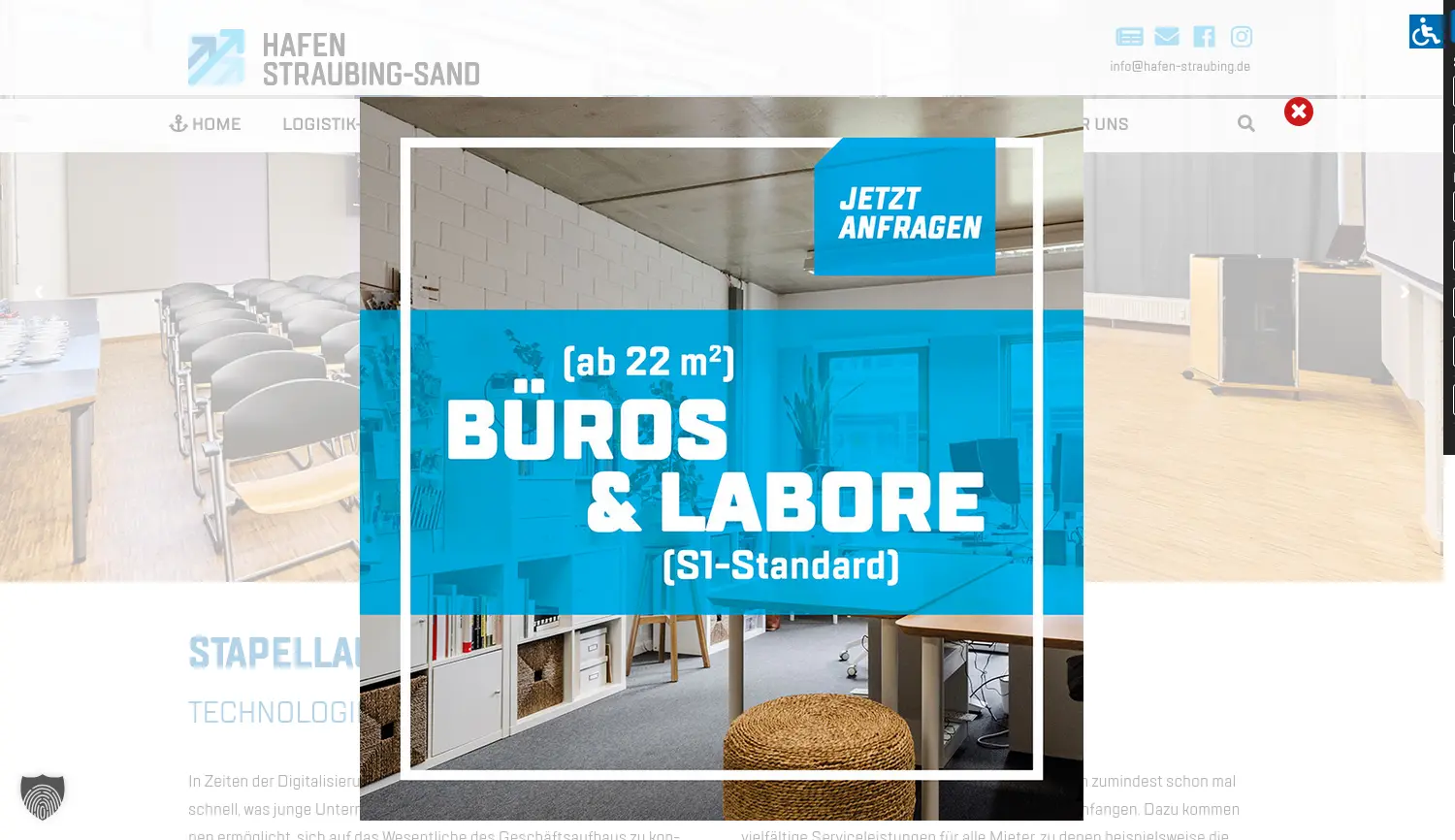Website-Screenshot von Start-up-Kai