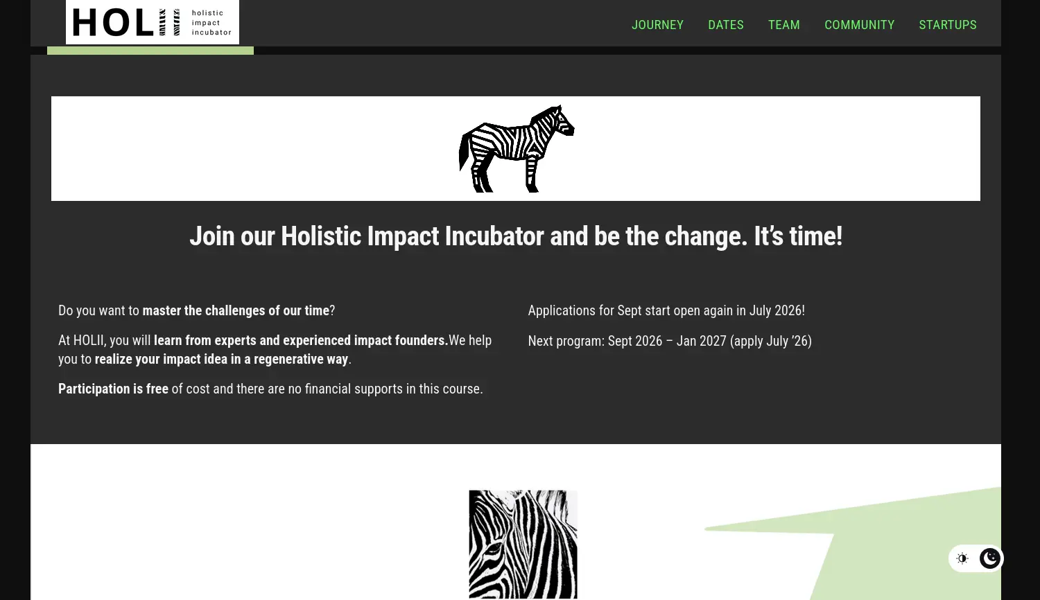 Website-Screenshot von Holii