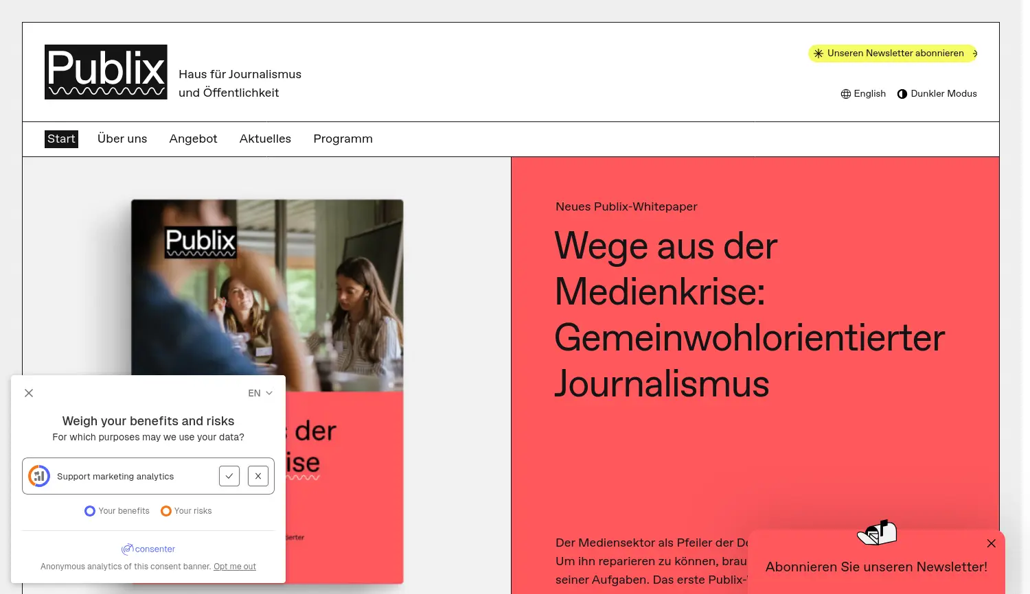 Website-Screenshot von Publix