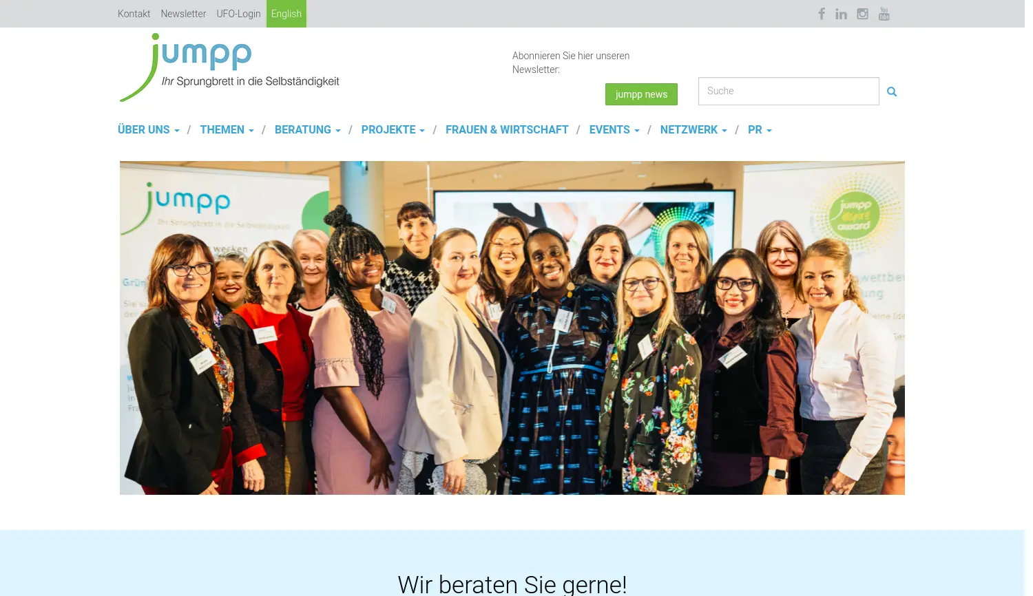Website-Screenshot von jumpp
