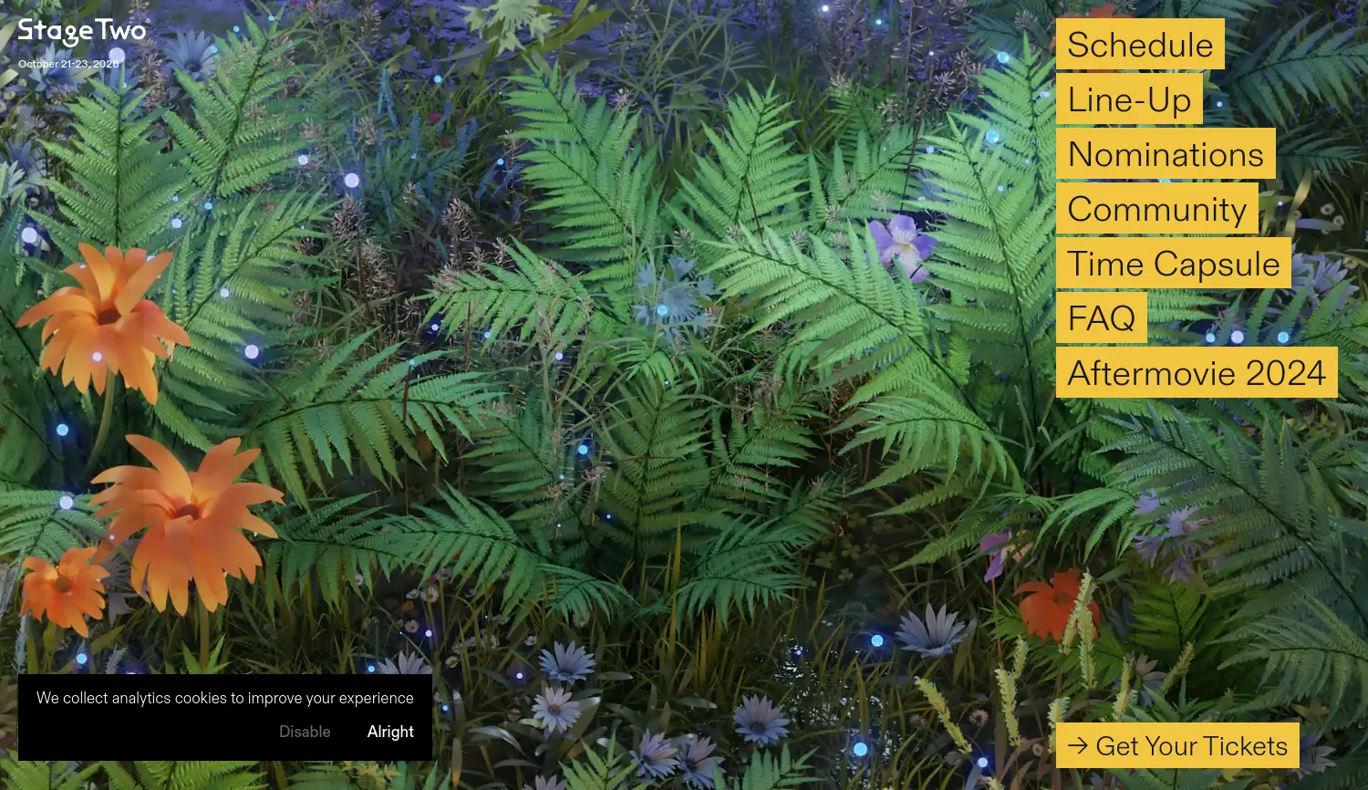 Website-Screenshot von Stage Two