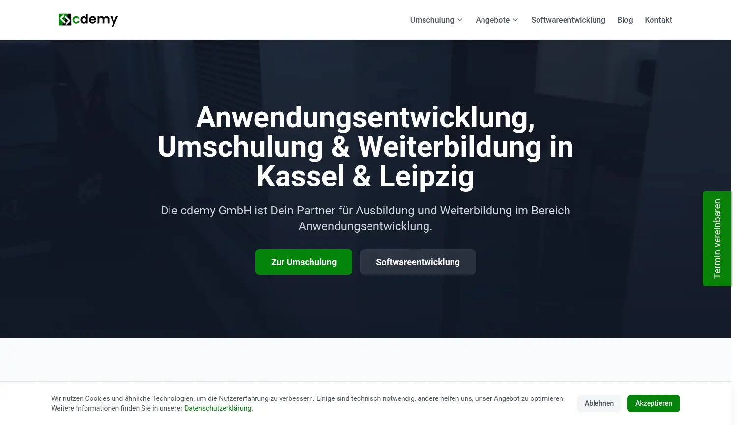 Website-Screenshot von cdemy