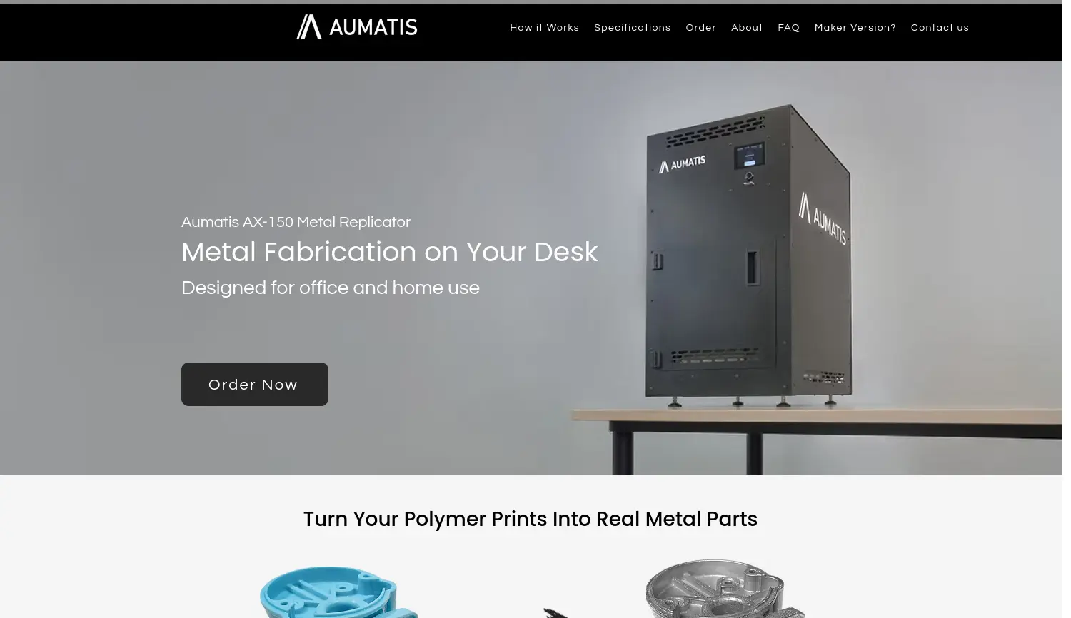 Website-Screenshot von Aumatis