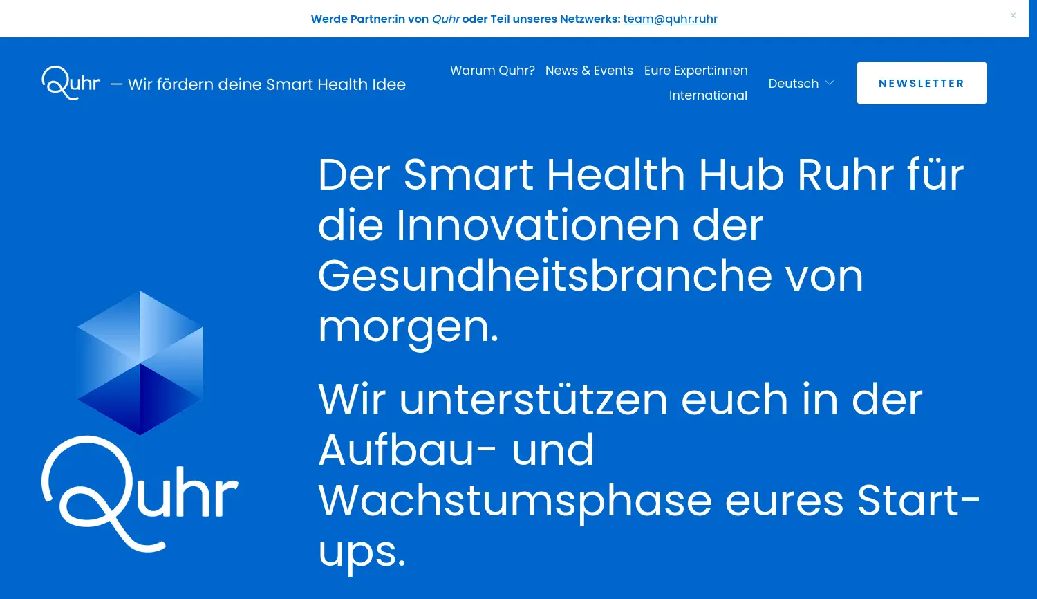 Website-Screenshot von QUHR