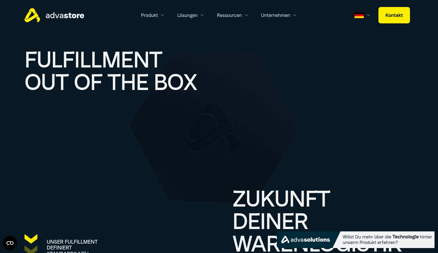Website-Screenshot von advastore