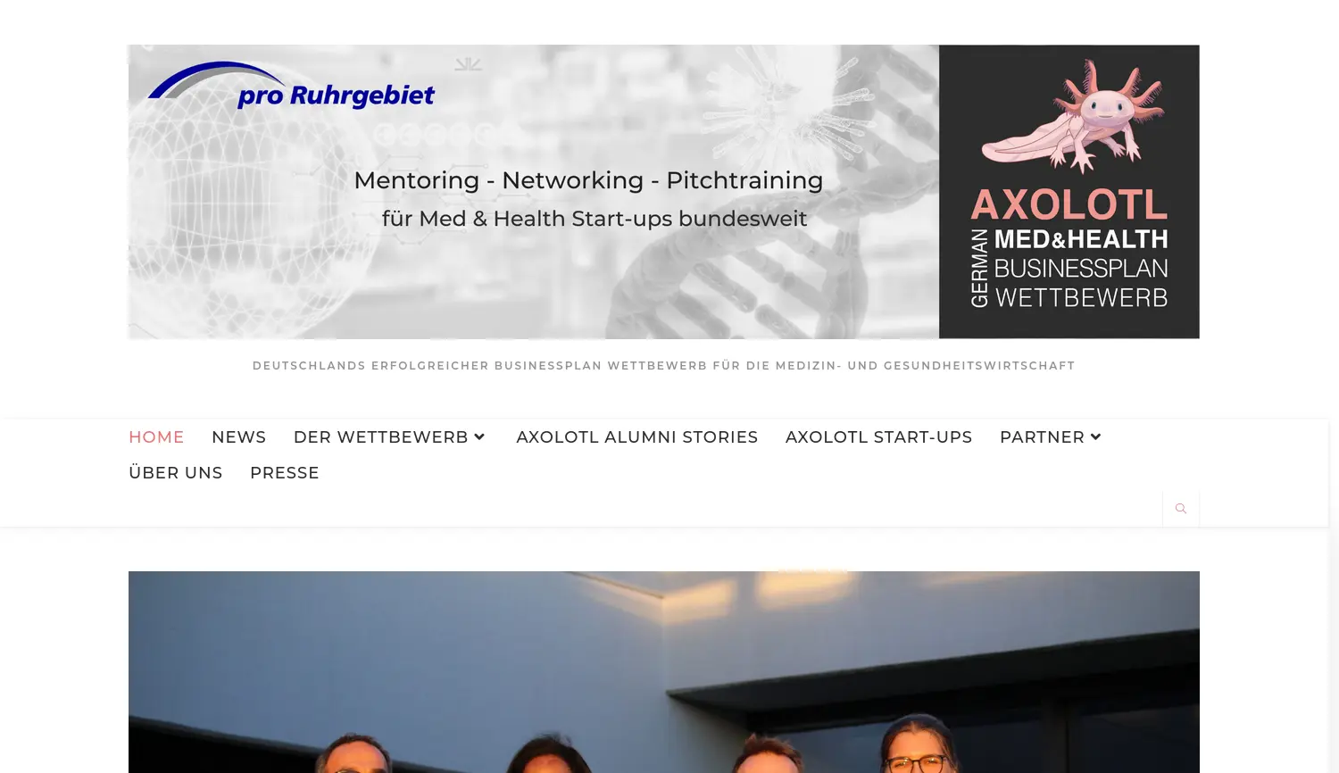Website-Screenshot von AXOLOTL