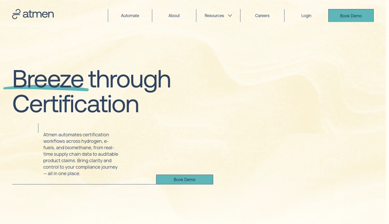 Website-Screenshot von Atmen