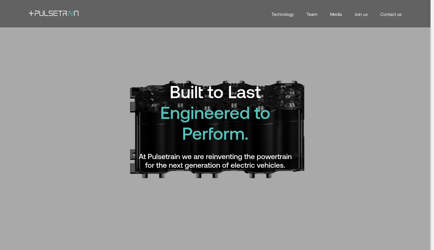 Website-Screenshot von Pulsetrain