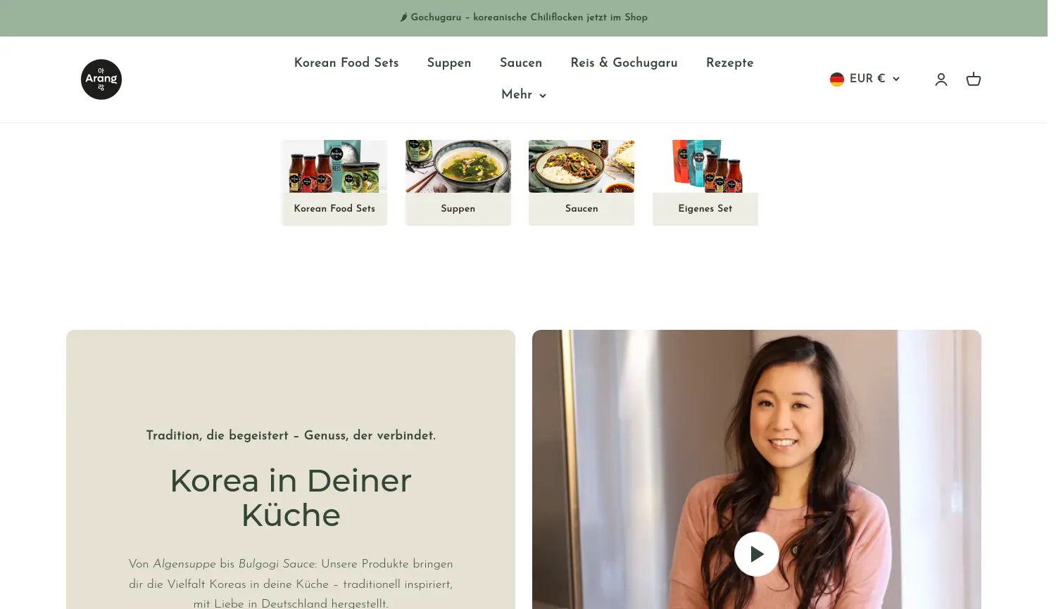 Website-Screenshot von Arang