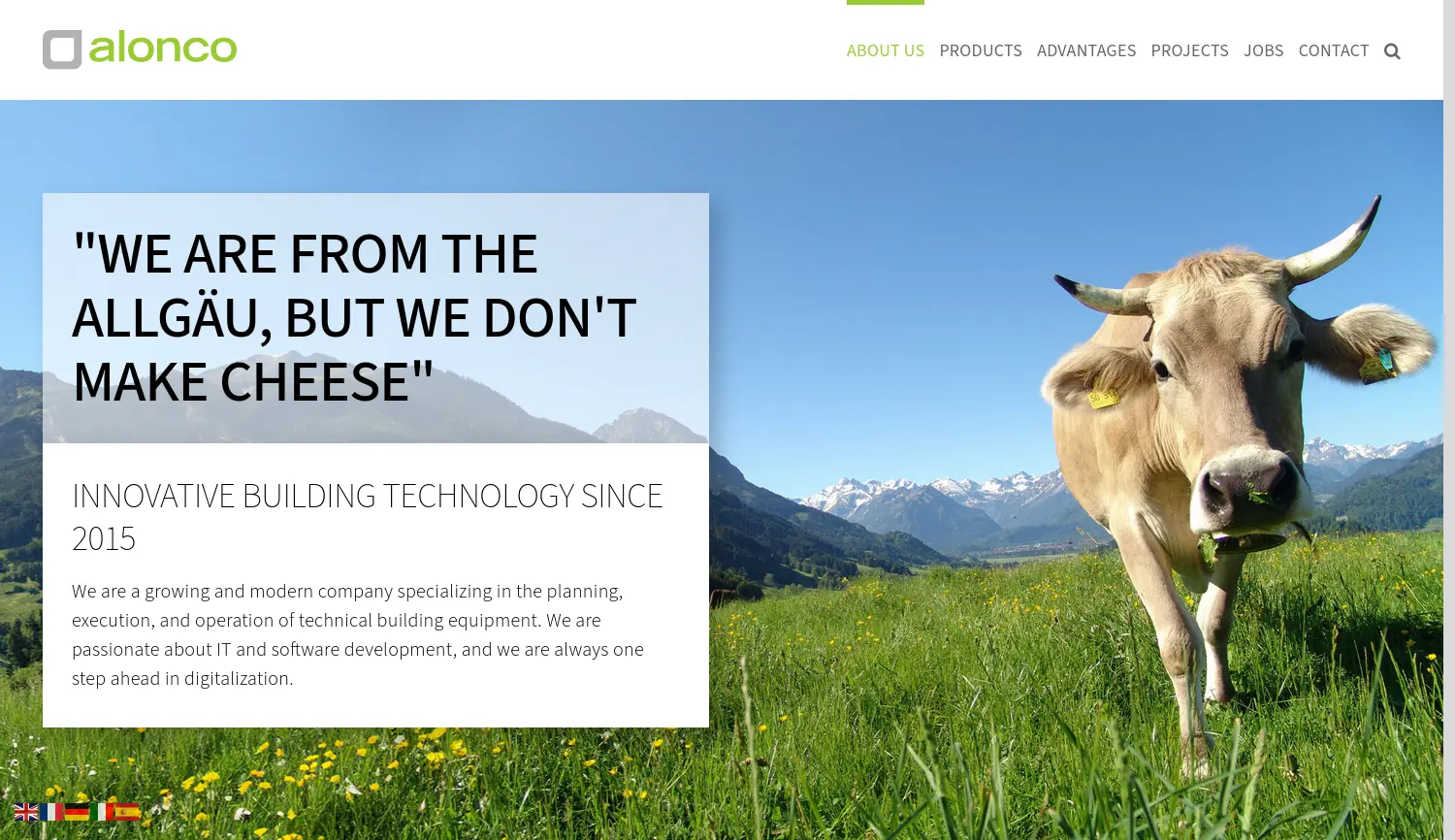 Website-Screenshot von alonco
