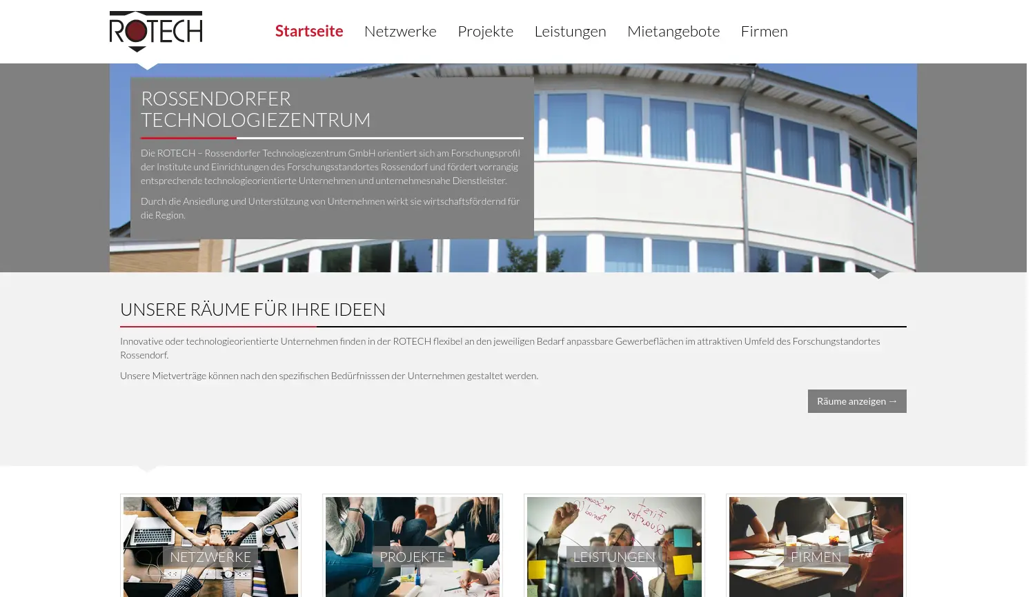 Website-Screenshot von ROTECH