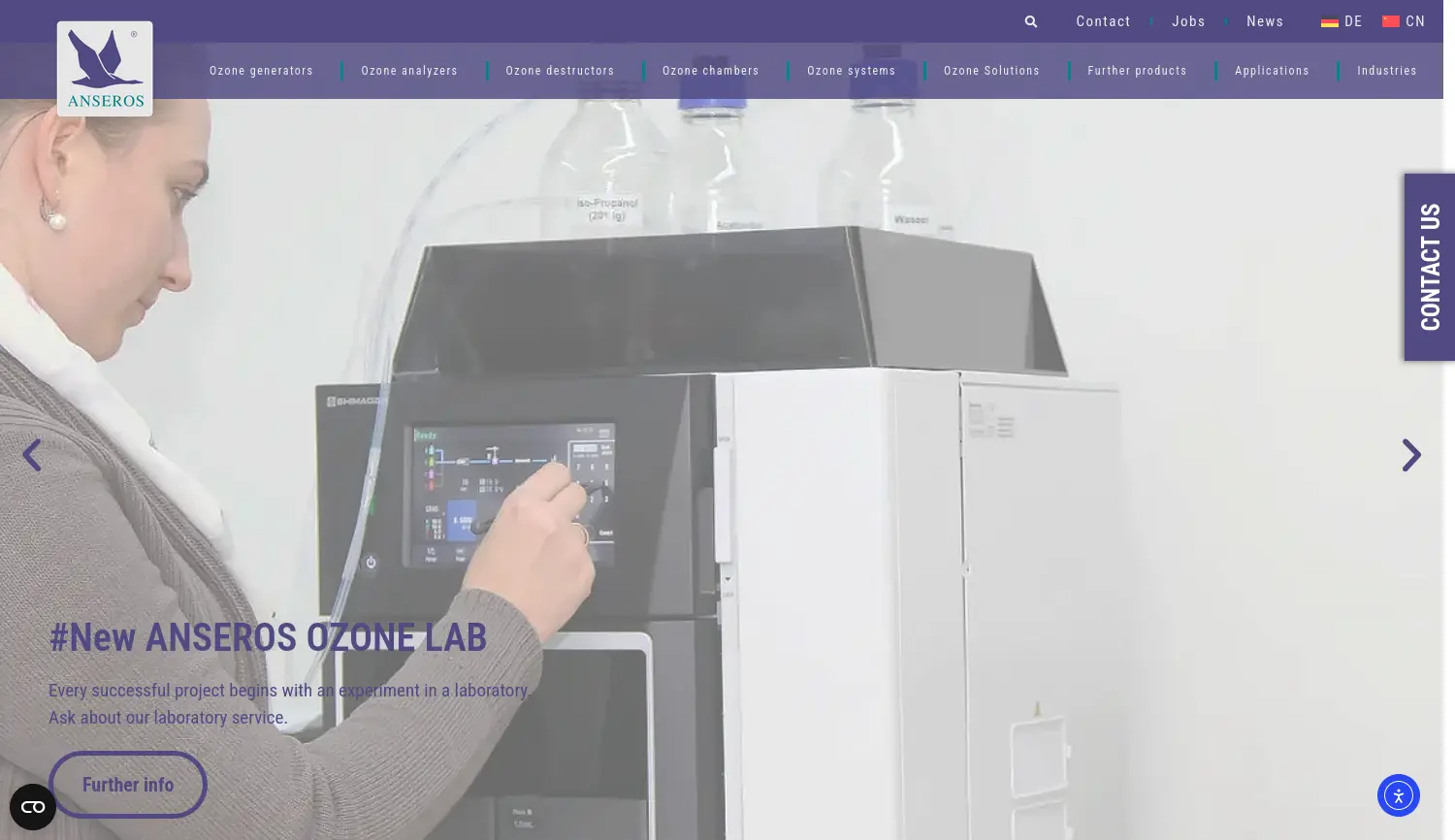 Website-Screenshot von Anseros