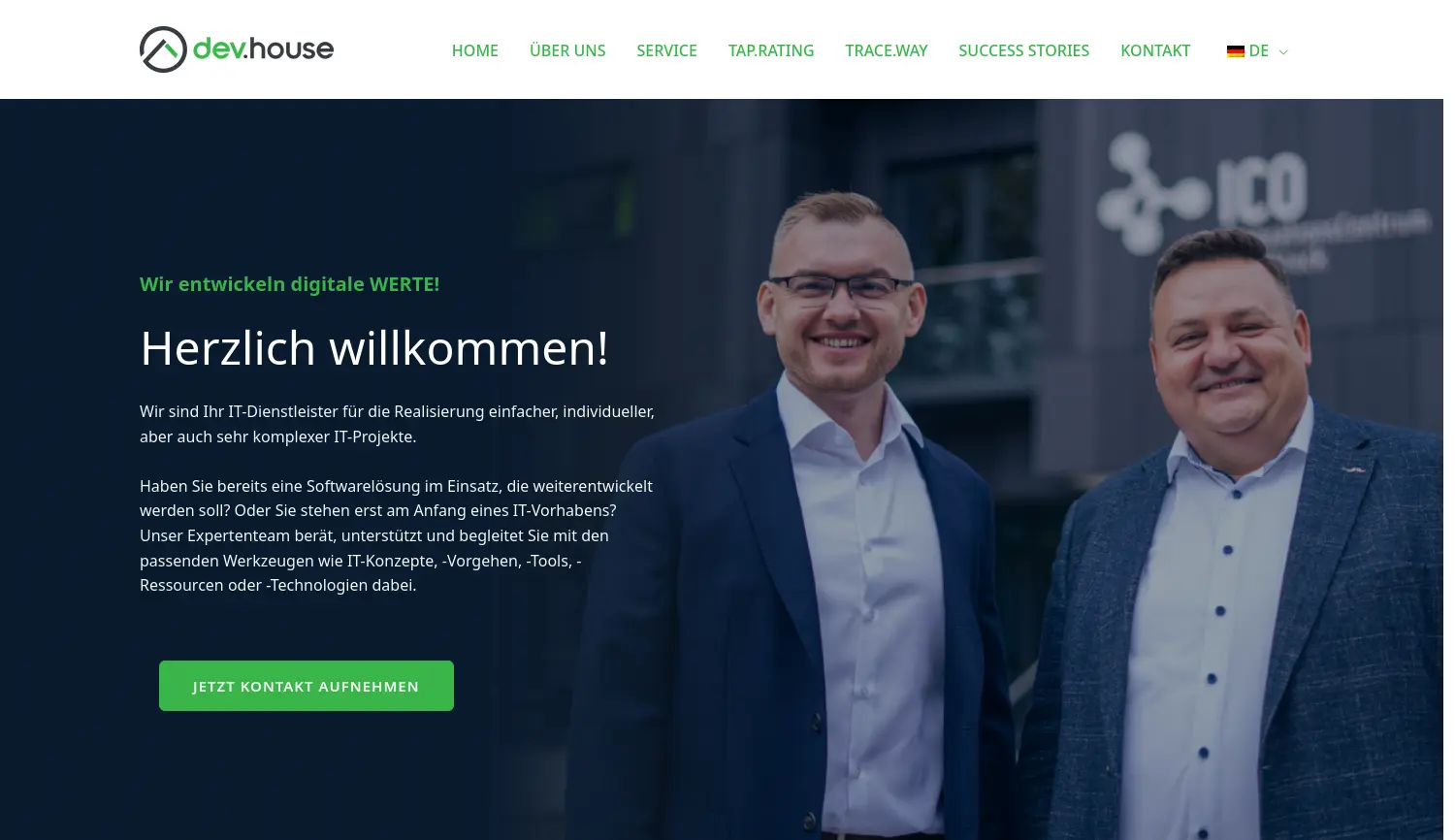 Website-Screenshot von dev.house