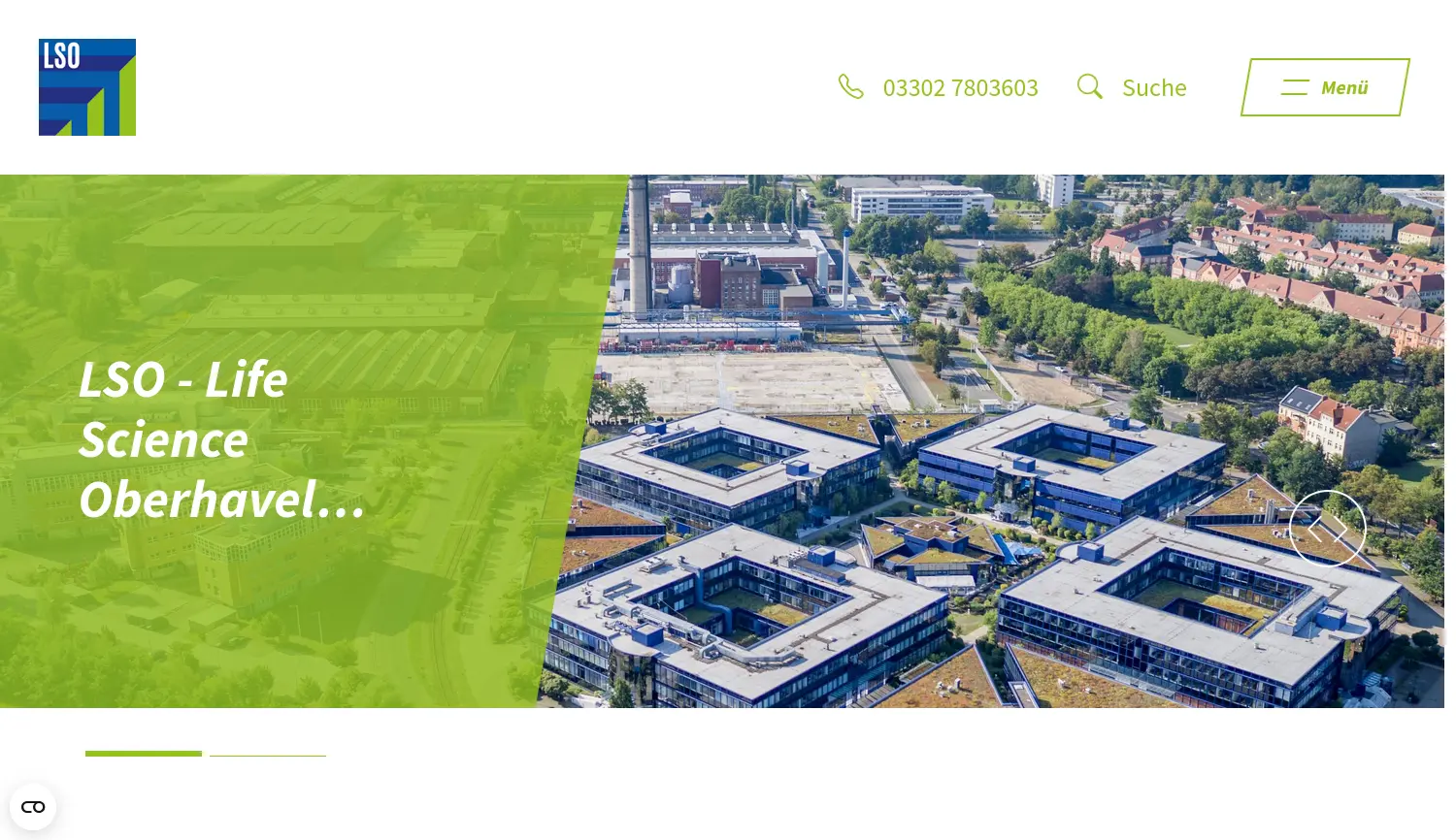 Website-Screenshot von LSO - Life Science Oberhavel