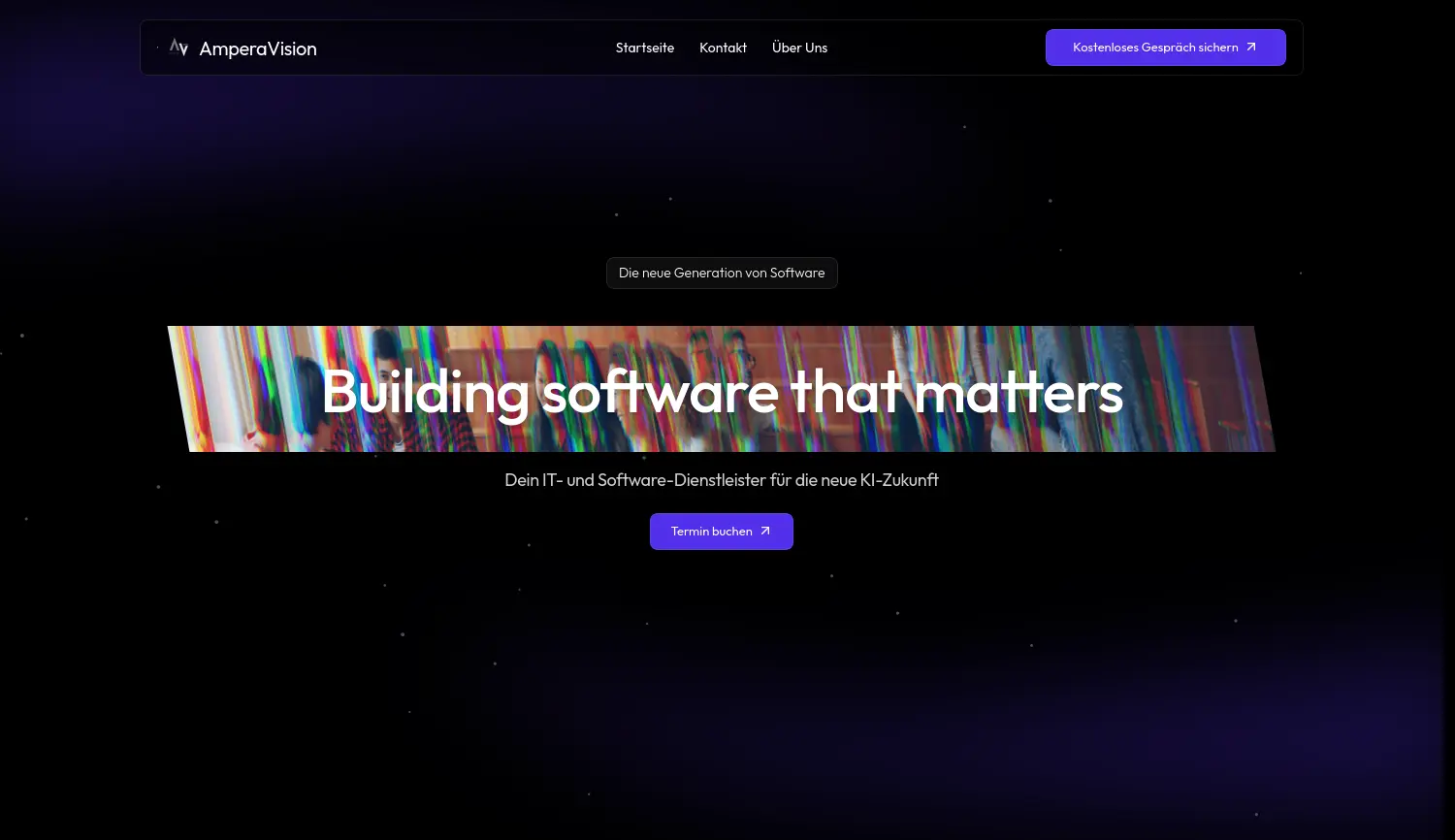 Website-Screenshot von AmperaVision