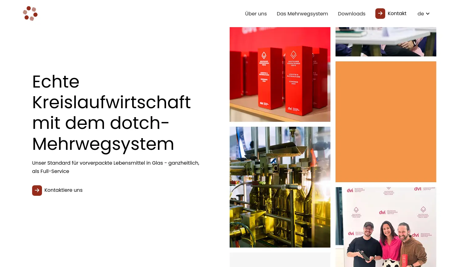 Website-Screenshot von dotch