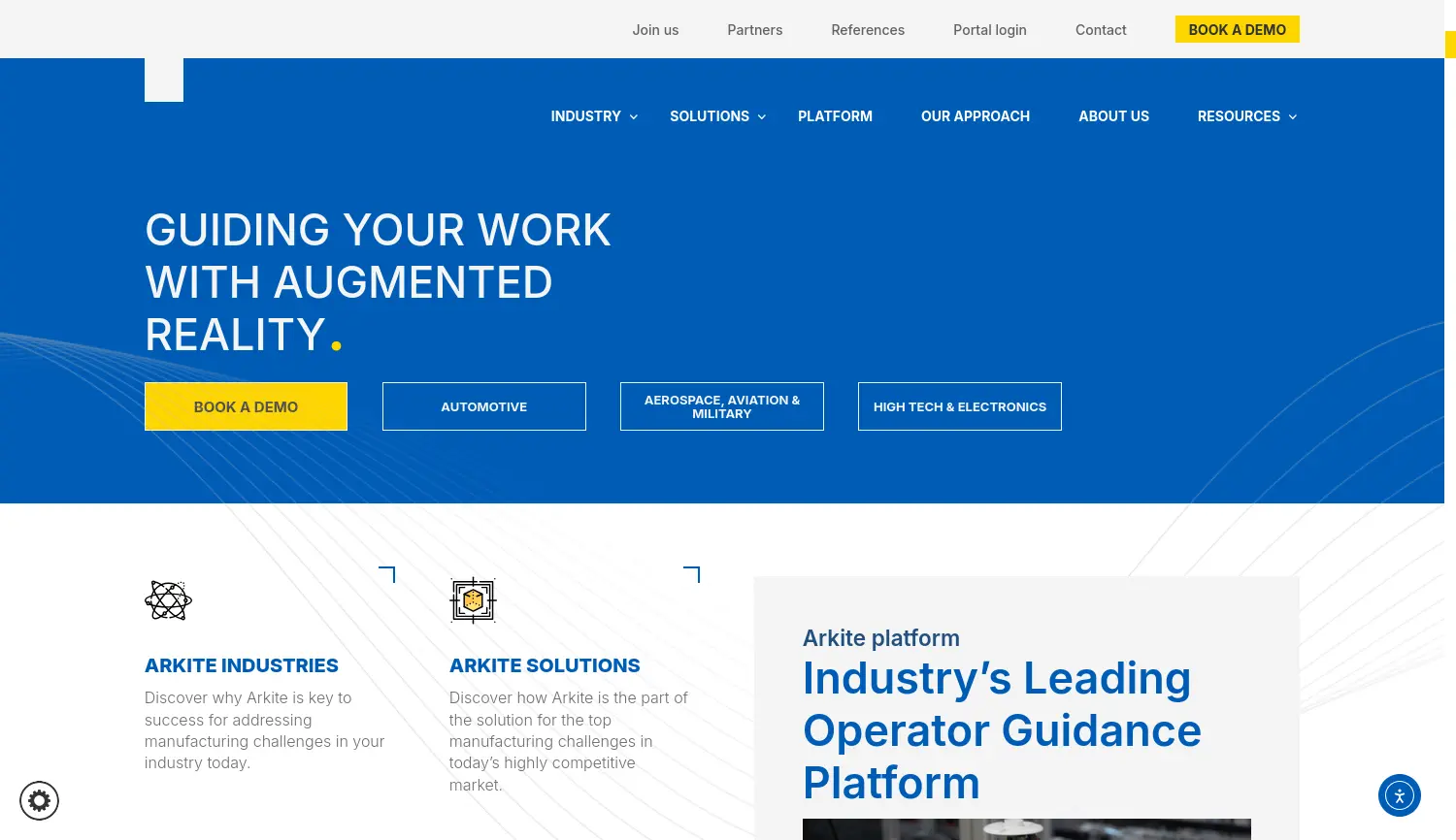 Website-Screenshot von Arkite
