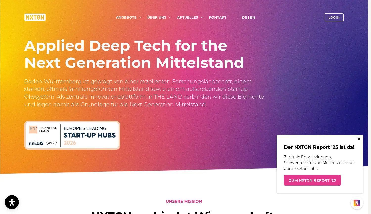 Website-Screenshot von NXTGN