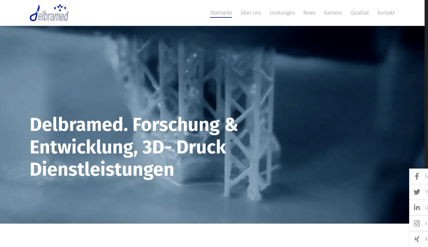 Website-Screenshot von Delbramed