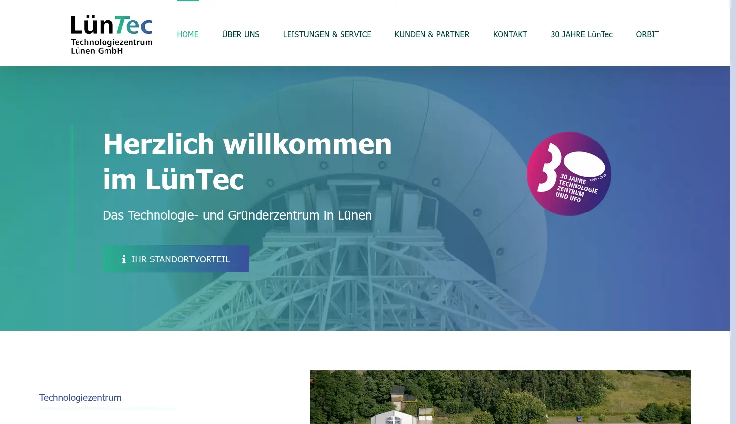 Website-Screenshot von LünTec