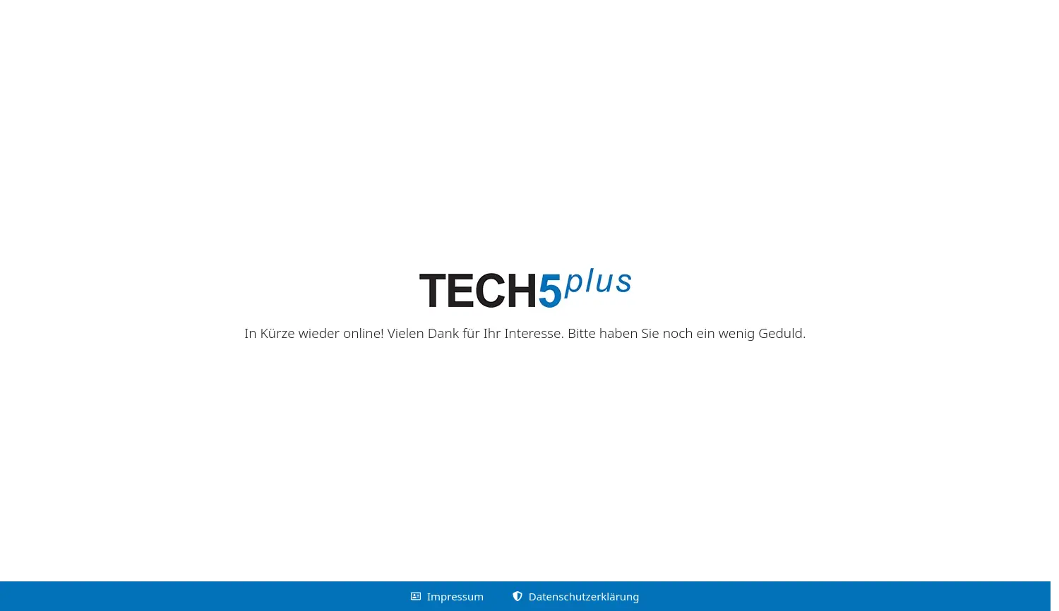 Website-Screenshot von TECH5plus
