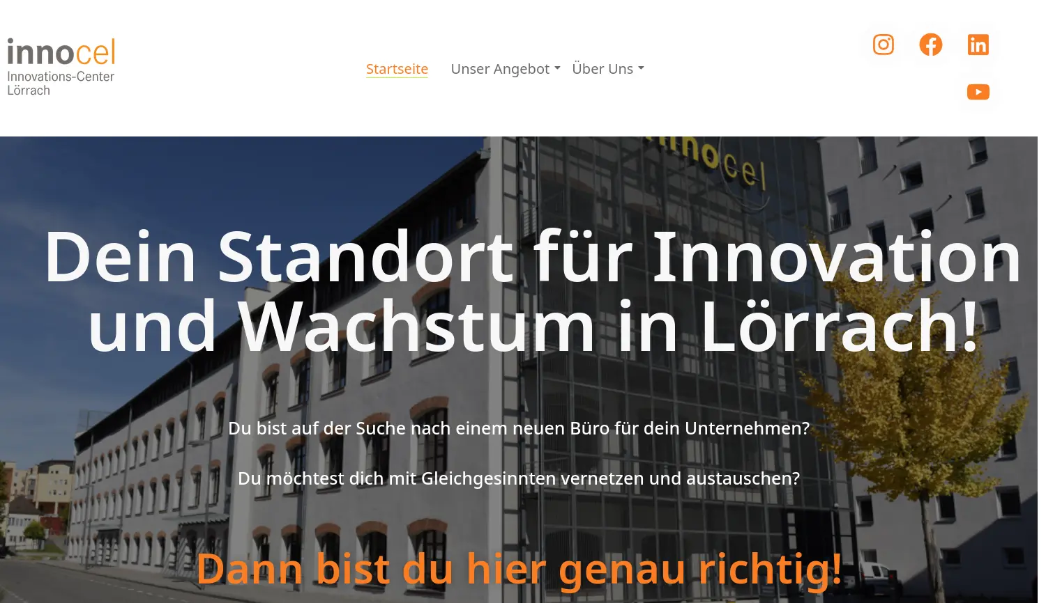Website-Screenshot von Innocel