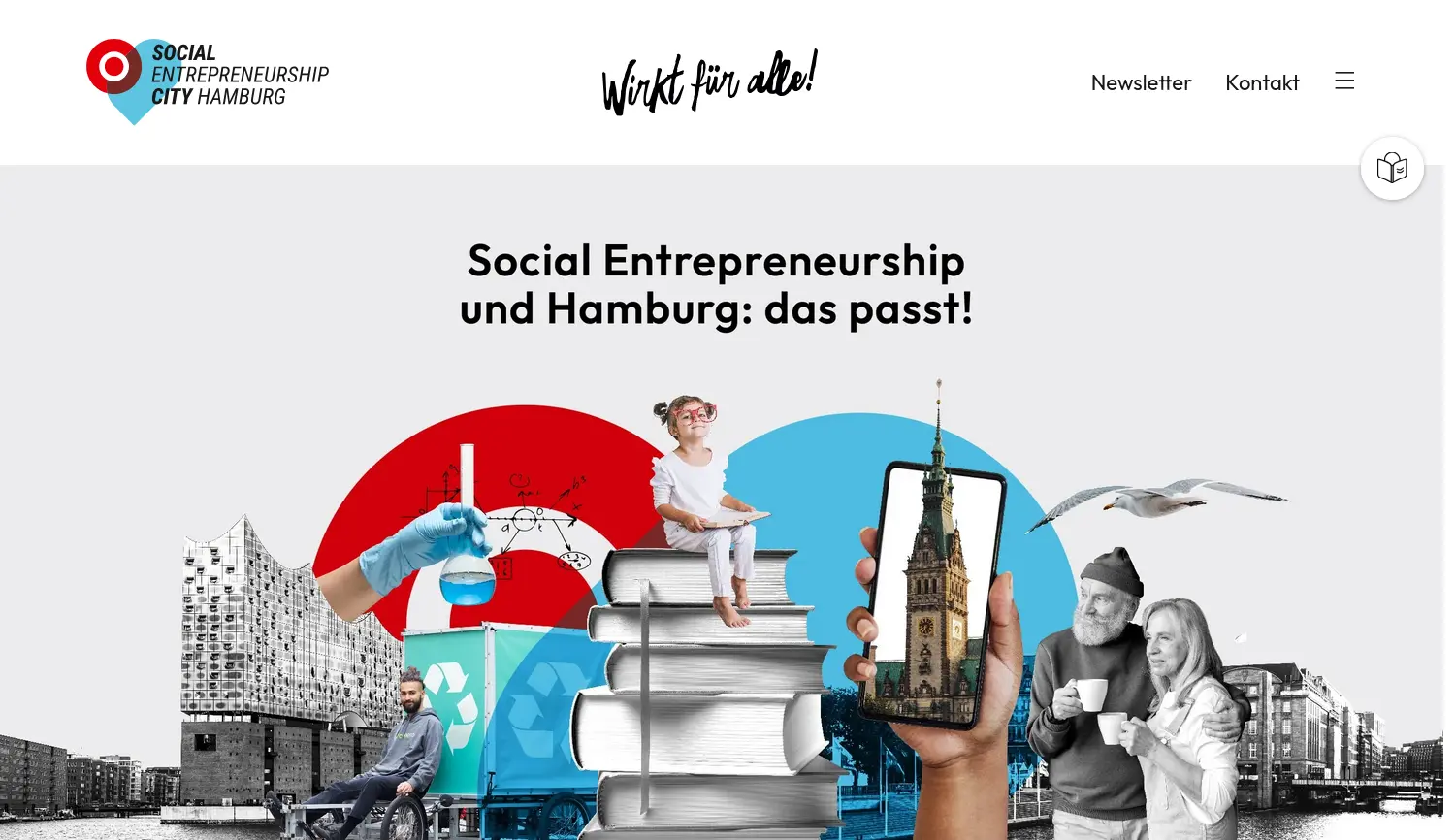 Website-Screenshot von Social Entrepreneurship City Hamburg