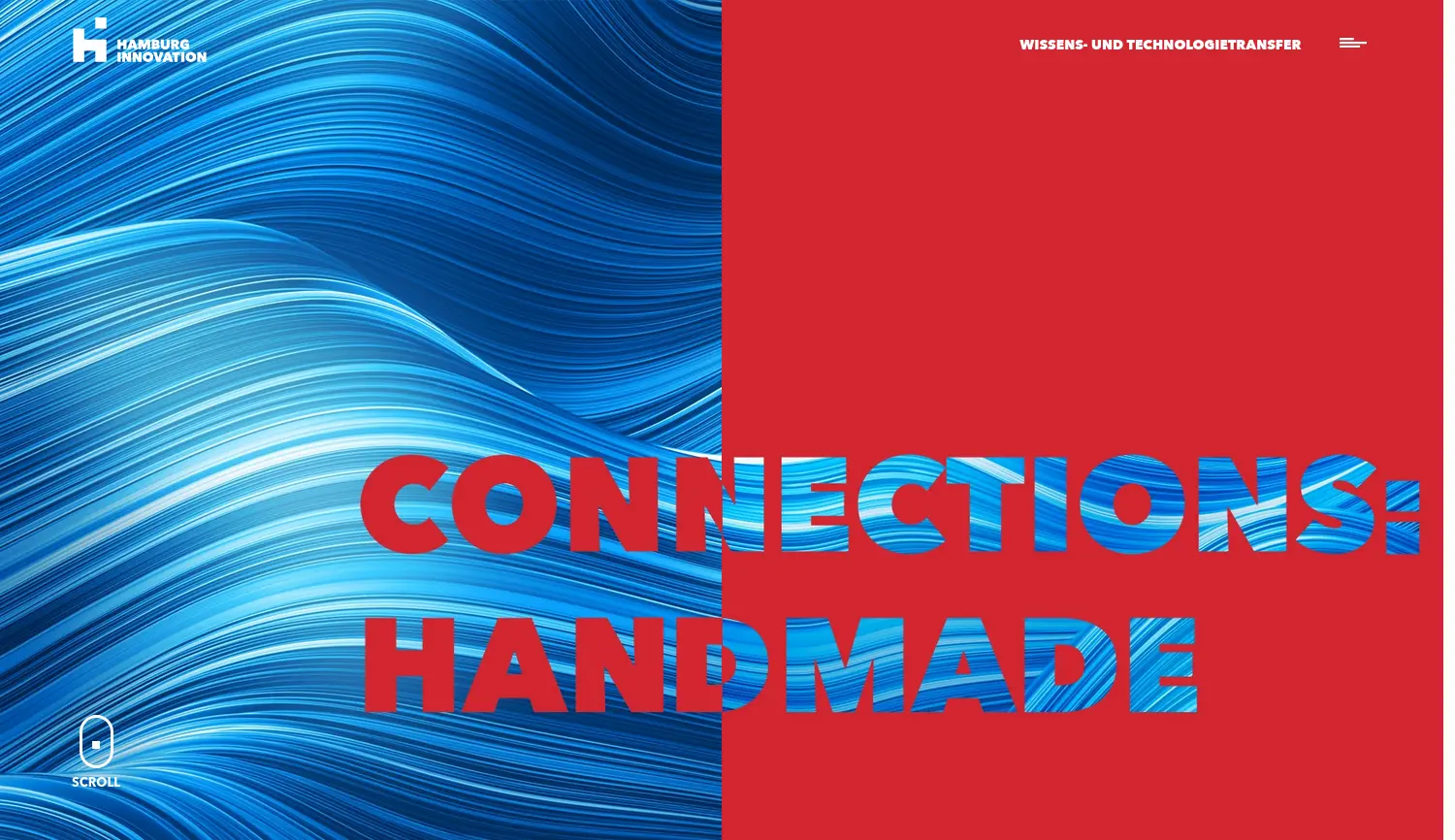 Website-Screenshot von Hamburg Innovation