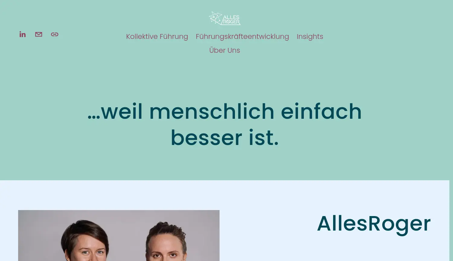 Website-Screenshot von AllesRoger
