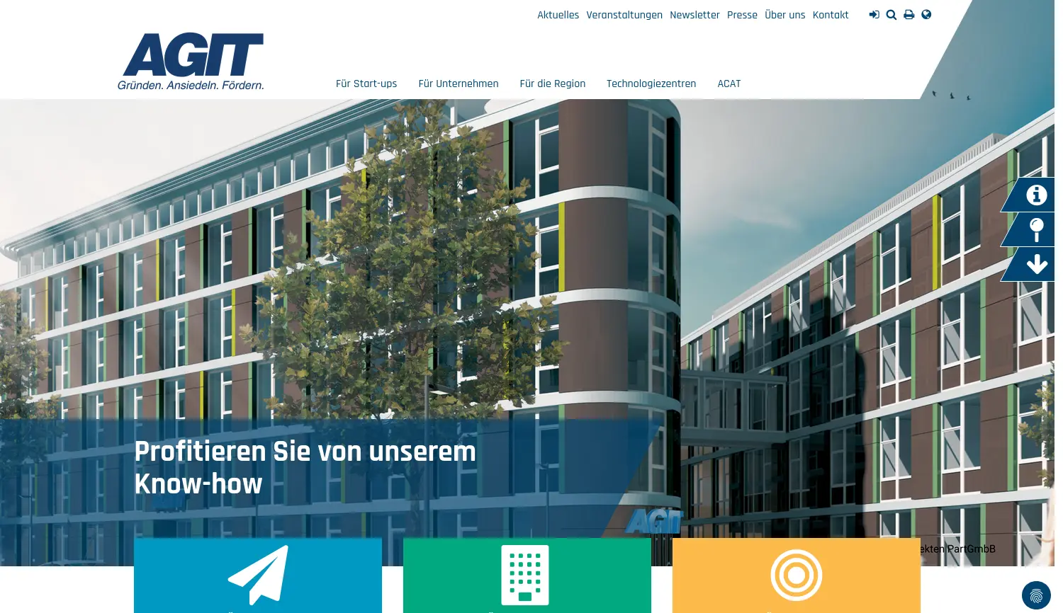 Website-Screenshot von AGIT