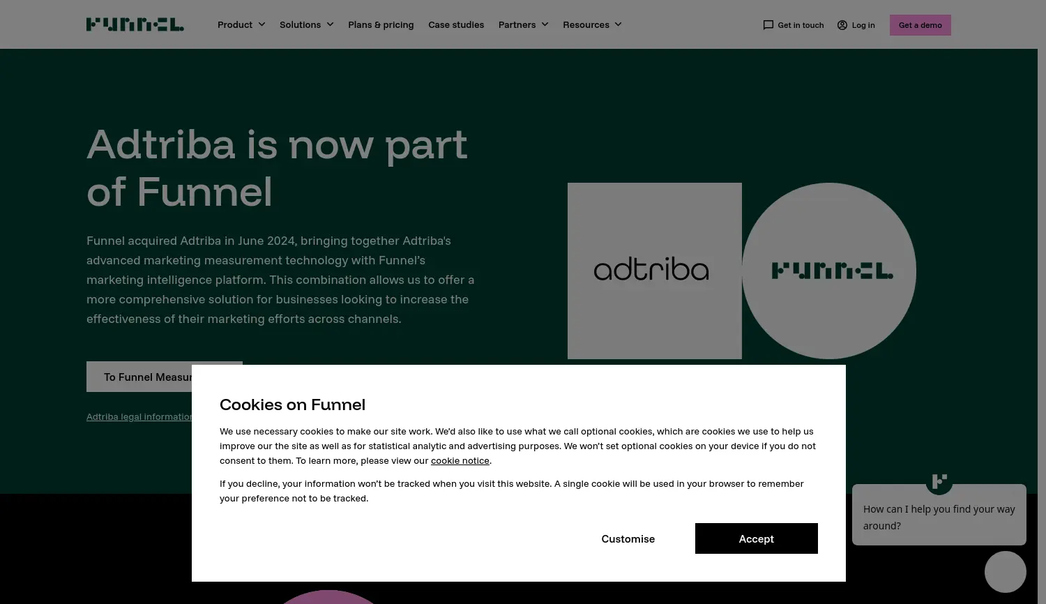 Website-Screenshot von Adtriba