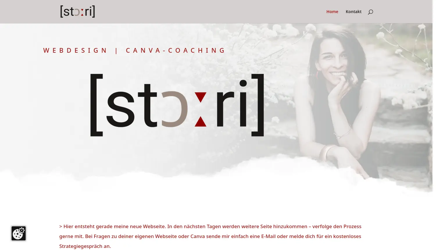 Website-Screenshot von [stɔːri]