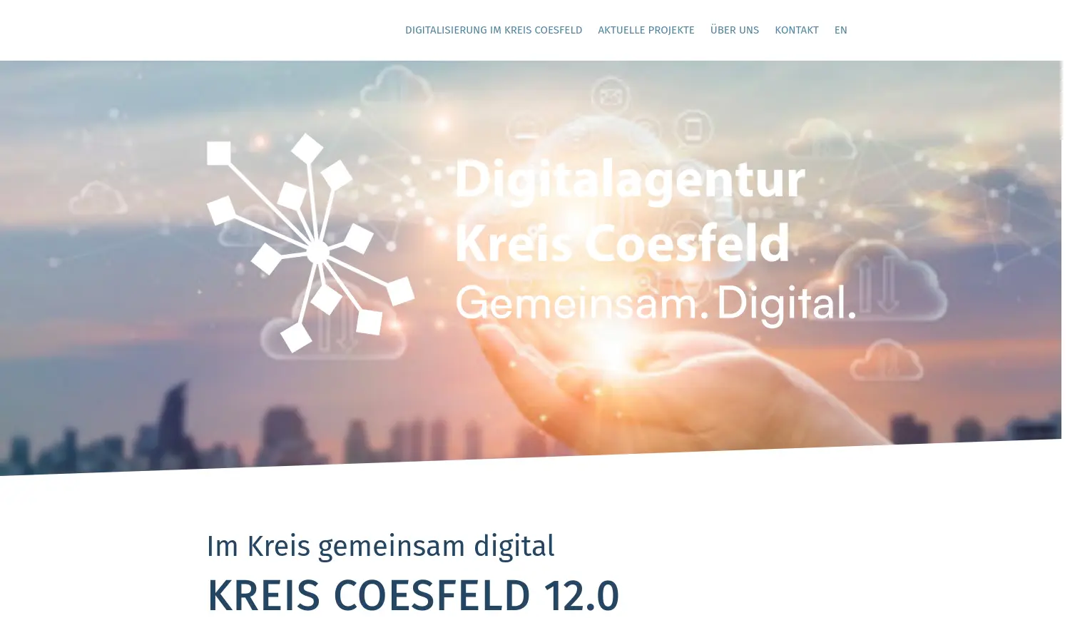 Website-Screenshot von Kreis Coesfeld Digital