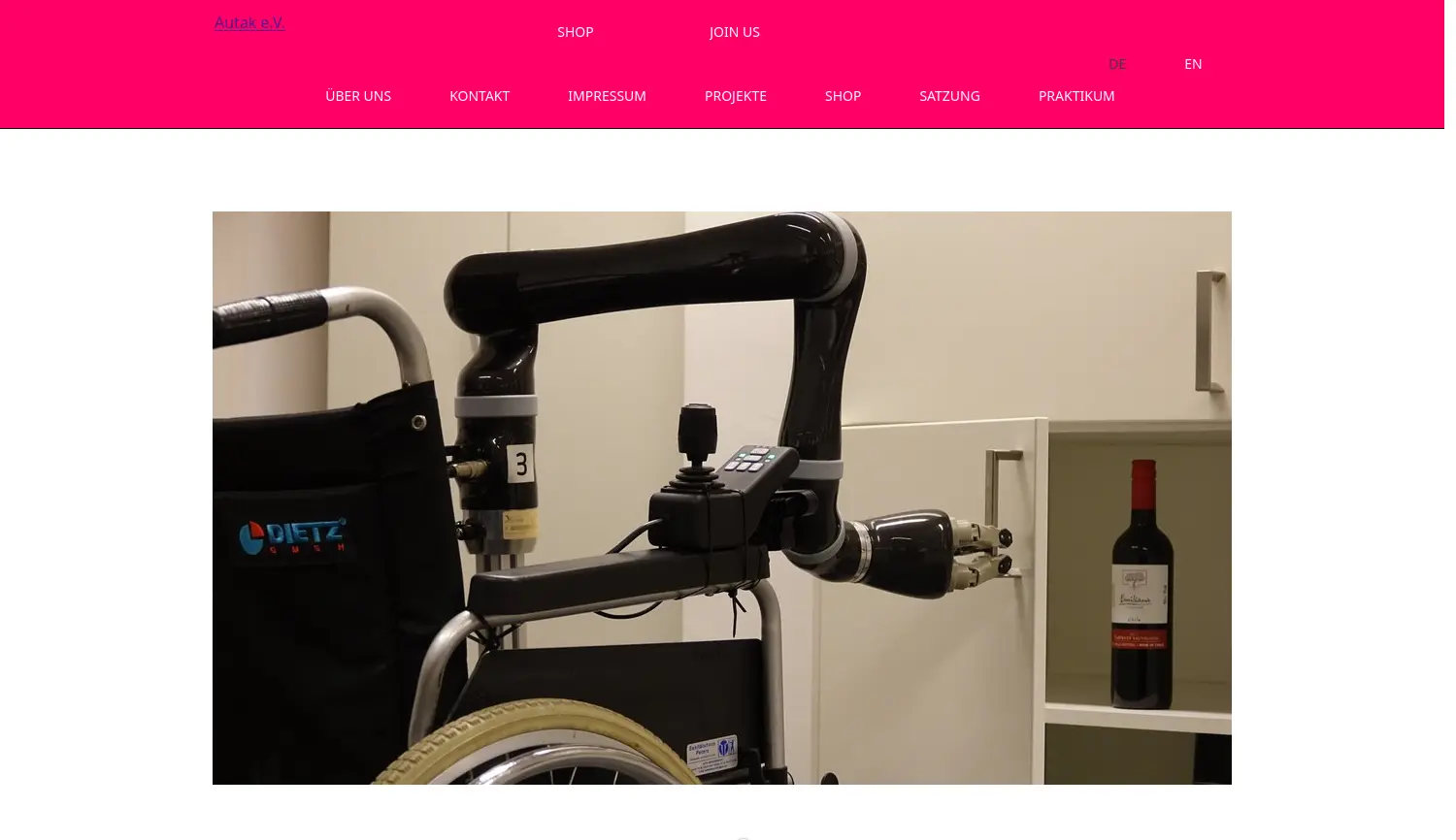 Website-Screenshot von Autak