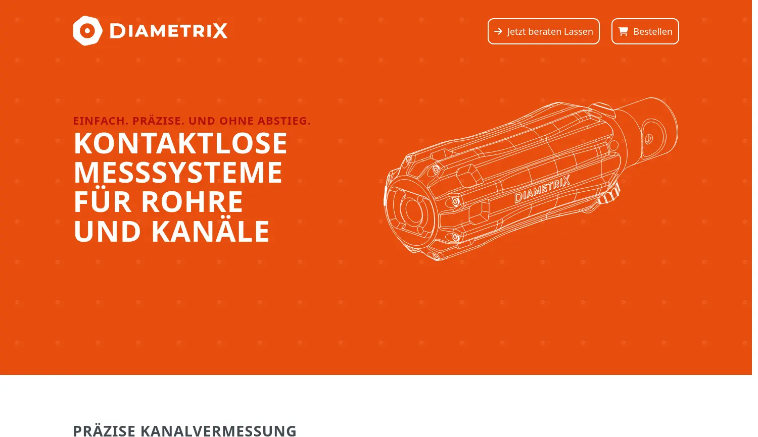 Website-Screenshot von DiametriX
